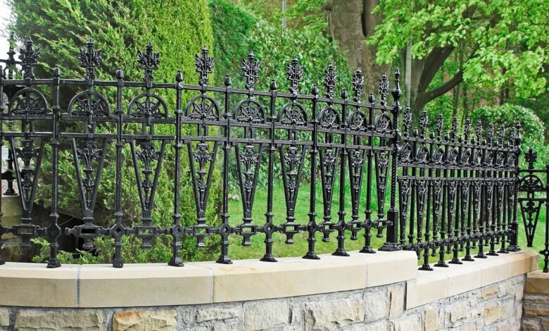 wrought iron fence