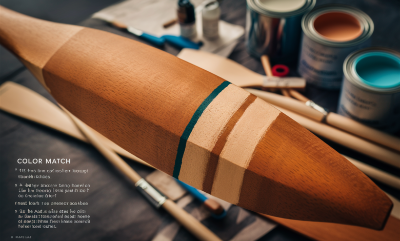 color match of finneran and haley wooden oar sherwin​