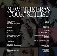 The New Eras Tour Setlist